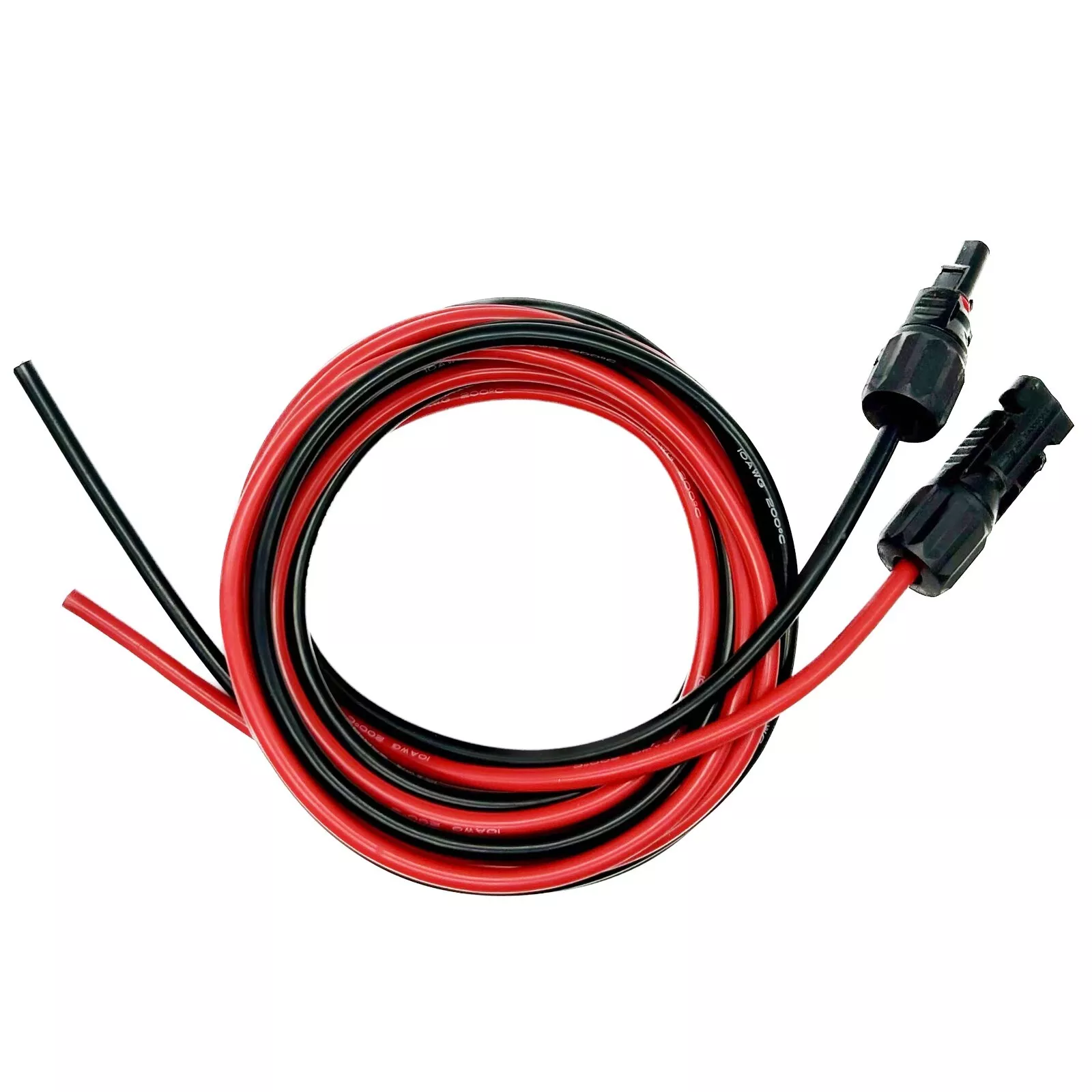 Solar Panel Extension Cable Solar Connector to Bare Wire 10AWG