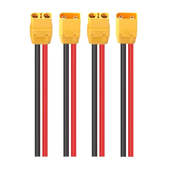 Two Pairs XT90 Female and Male Connector Pigtail Lead 10AWG